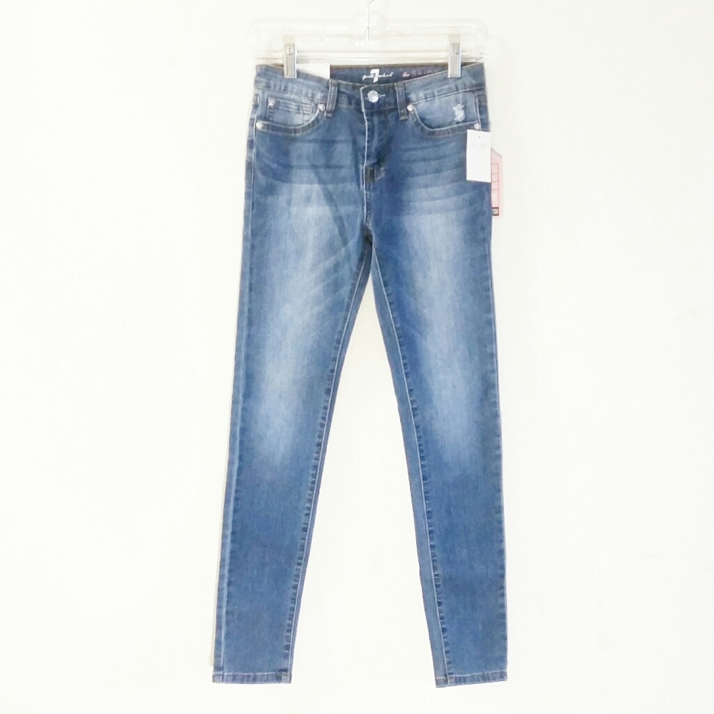 NWT 7Fam Skinny Light Wash Jeans Size 14